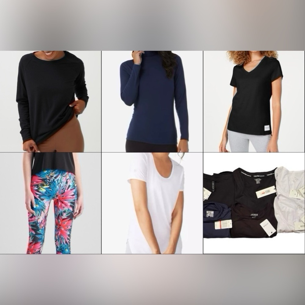 NWT BUNDLE  XS Long & Short Sleeve Activewear Tee Shirts 6pc